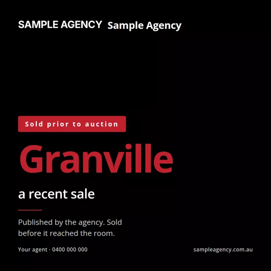 A sold post for a property taken to auction.
